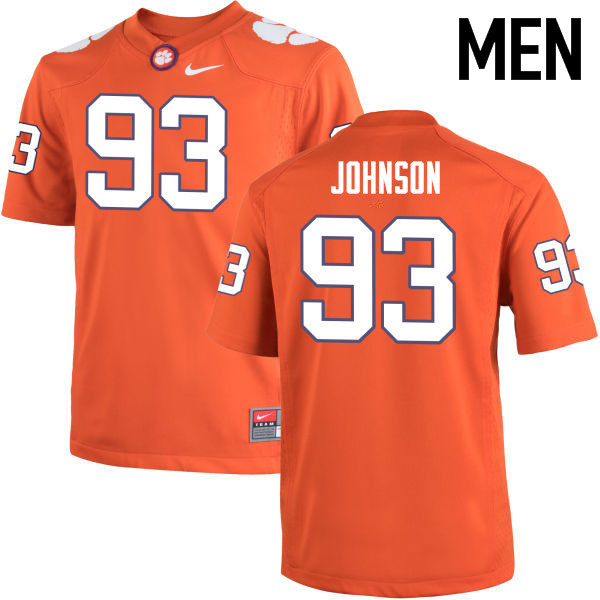 Men Clemson Tigers #93 Sterling Johnson College Football Jerseys-Orange